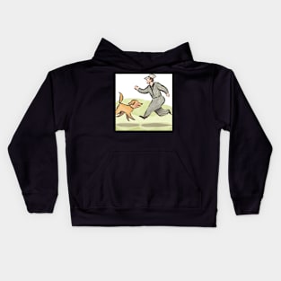 Man with cutie dog Kids Hoodie